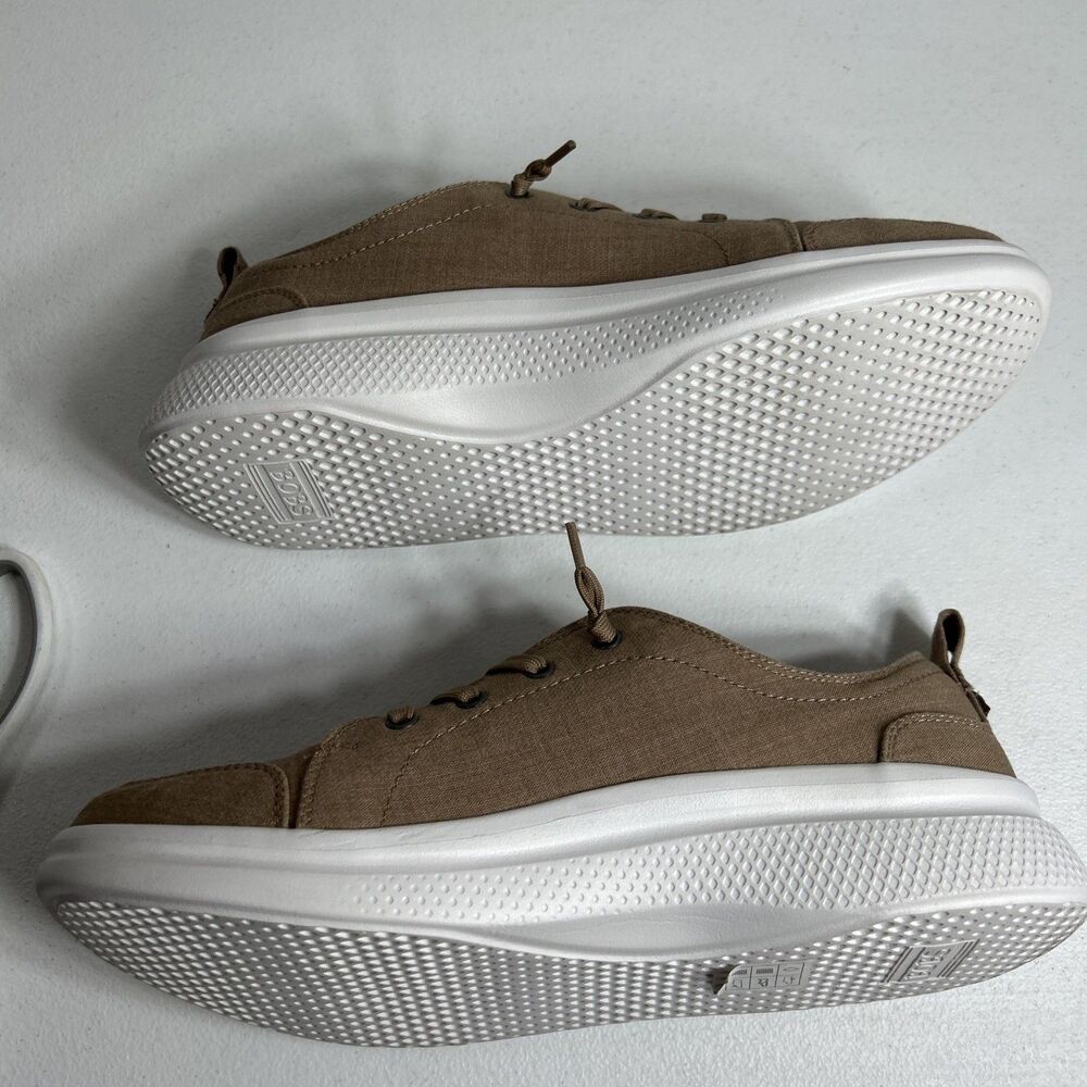 Skechers Bobs Women’s Shoes Size 9 Tan B Cute Archfit Comfort Slip In Canvas - Picture 7 of 11